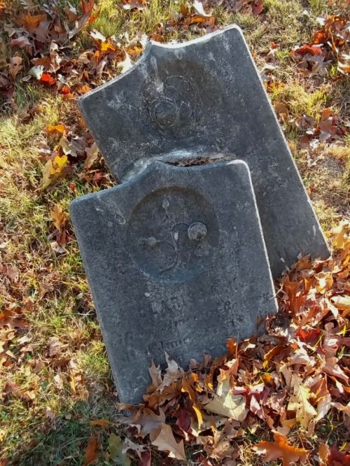 two gravestones